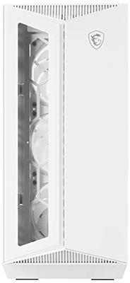  MSI MPG GUNGNIR 110R WHITE - Premium Mid-Tower Gaming PC Case -  Tempered Glass Side Panel - ARGB 120mm Fans - Liquid Cooling Support up to  360mm Radiator - White Color