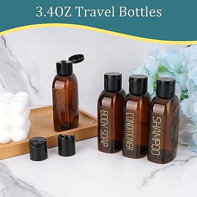  Kitchen GIMS Travel Bottles for Toiletries 5 Pack 3.4 oz Travel  Bottles TSA Approved Travel Size Bottles with Flip Cap Plastic Travel  Bottles Leak Proof Travel Containers with Clear Toiletry Bag 