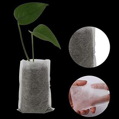 100Pcs Nursery Growing Bags,Non-Woven Fabric Seedlings Grow Bag for High  Seedling Survival Rate,Plant Bags for Planting,Garden Seed Starters Pouch