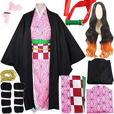 Anime Cosplay Costumes Kimono Outfits Halloween Full Set for Men and  Women(Pink+Wig-S/M) - Yahoo Shopping