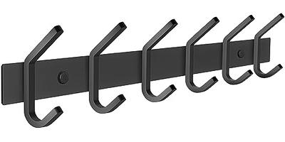 SAYONEYES Matte Black Coat Rack Wall Mount with 6 Double Hooks for Hanging  – 17 Inch Heavy Duty SUS304 Stainless Steel Rustic Coat Hooks – Hat, Clothes,  Purse, Towel Wall Hooks – 1 Pack - Yahoo Shopping