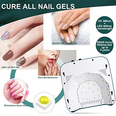 BOLASEN Professional Gel UV Nail Lamp with Metal Base, True 80W Salon Grade  LED Nail Dryer