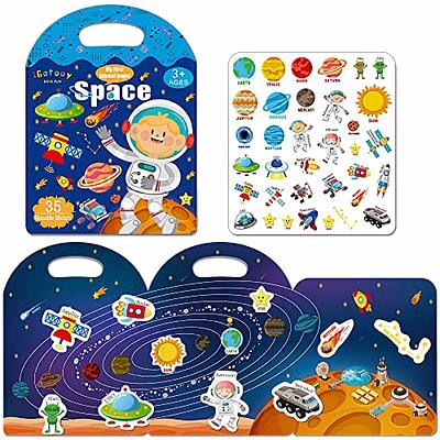 Portable Jelly Sticker Books for Kids 2-4, Toddler Quiet Book, Montessori  Preschool Learning Activities Educational Travel Toys Gift, Animals Stickers