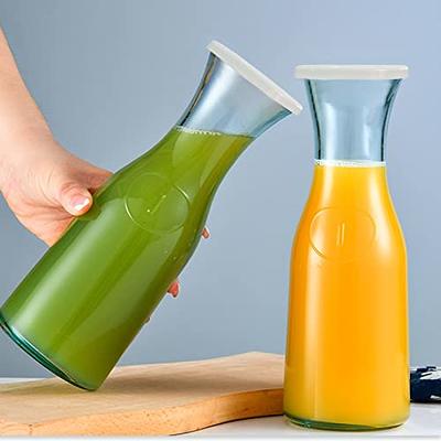 2pcs Clear Acrylic Juice Drink Pitcher Carafe Jug Water Carafes