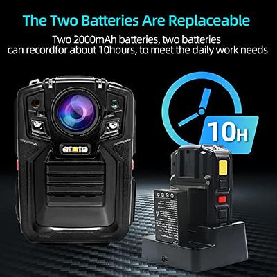  CAMMHD F6-64GB 4K Body Camera, 3400mAh Battery Work