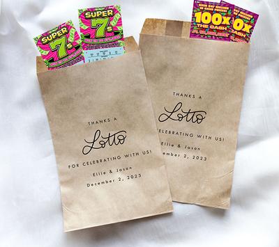 Personalized Lottery Ticket Favor Bags Lottery Ticket Holders