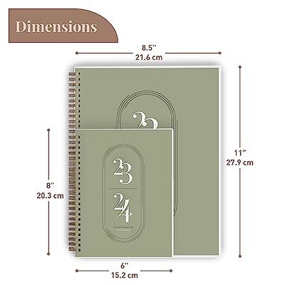 Rileys 2024 Weekly Planner - Annual Weekly & Monthly Agenda Planner, Jan -  Dec 2024, Flexible Cover, Notes Pages, Twin-Wire Binding (8 x 6-Inches