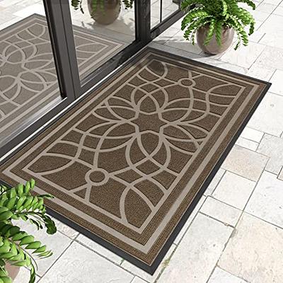 DEXI Door Mat, Durable Heavy Duty Outdoor Indoor Doormat, Stain and Fade  Resistant, Low Profile, Non Slip Front Door Mats, Easy Clean Patio Entryway