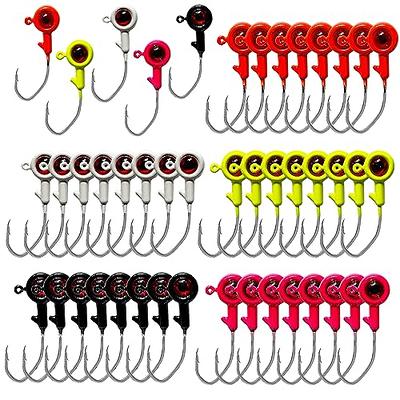 Bombite 20pcs Crappie Jig Heads,Fishing Lures Jig Head with