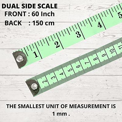 HANSMAYA Flexible Tape Measure Pack of 2, Accurate Dual Scale Standard &  Metric Measurements Tape,Soft Measuring Tape for Body, Weight Loss Sewing  Tailor Craft Ruler,Green,150cm/60 inch - Yahoo Shopping