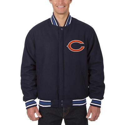 New York Yankees JH Design Reversible Fleece Jacket with Faux Leather Sleeves - Navy