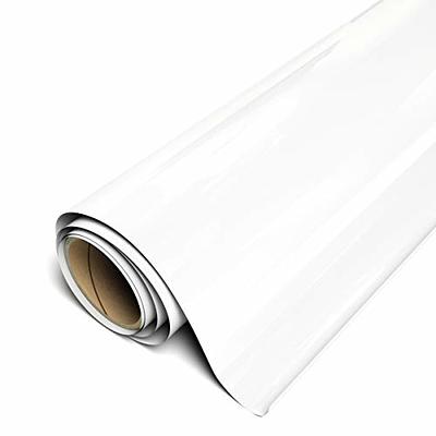 A-SUB HTV Vinyl Rolls White HTV Iron on Vinyl White for Heat Press Cricut ,  12 x 8Ft 