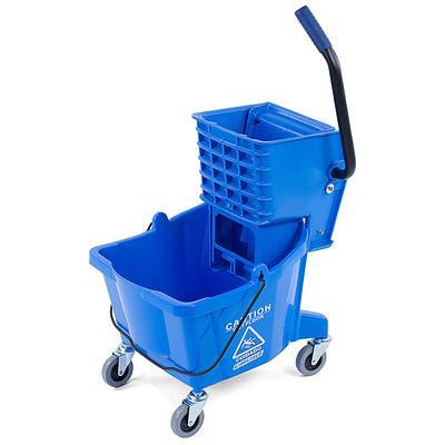 Lavex 26 Qt. Green Mop Bucket and Side Press Wringer Combo