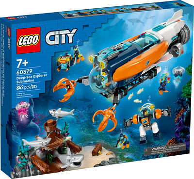 LEGO City Deep-Sea Explorer Submarine 60379 Building Toy Set, Ocean  Submarine Playset with Shipwreck Setting, 6 Minifigures and 3 Shark Figures  for Imaginative Play, A Gift Idea for Ages 7+ - Yahoo Shopping