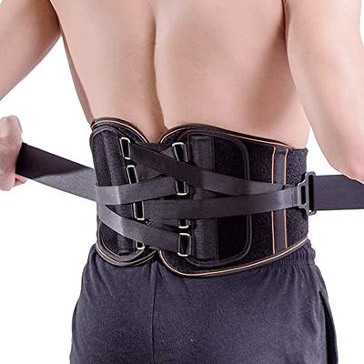 FREETOO Back Braces for Lower Back Pain Relief with 6 Stays, Breathable Back Support Belt for Men/Women for Work , Anti-Skid Lumbar Support Belt