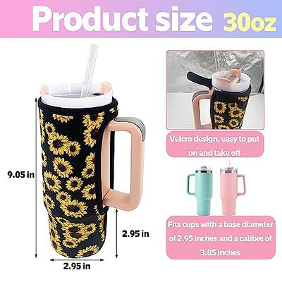 Neoprene Insulator Sleeve for Stanley Quencher 30 oz Tumbler with Handle, Reusable Protective Water Bottle Sleeve Cover Compatible with Stanley 30