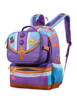 J World Duet Backpack with Detachable Lunch Bag Blue Raspberry