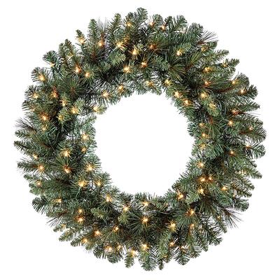 Sullivans 21-in Indoor/Outdoor Green Pine Artificial Christmas Wreath in  the Artificial Christmas Wreaths department at