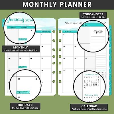  2024 Planner Refills - 7 Holes Punched, Planner Refills 2024,  Jan. 2024 - Dec. 2024, 2024 Weekly & Monthly Planner Refills, A5 Planner  Refills, 5.5'' × 8.5'', A5 Planner Inserts 2024 : Office Products