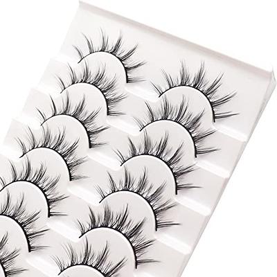 Veleasha Manga Lashes Natural Look False Eyelashes 8 Pairs Pack  Light-weight Comfortable Fake Eyelashes