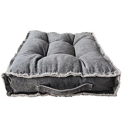 4 Pack Floor Pillow Meditation Pillow Solid Thick Tufted Seat Cushion For  Living Room Coffee 