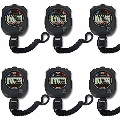 5 Pcs Stopwatch Timer for Sports - Large Display Digital Sports Timer  Multipurpose Stop Watch,with Time and Alarm Function for Sports Fitness  Trainers