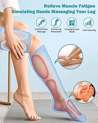 FIT KING Leg Massager with Heat for Circulation, Upgraded Calf &Thigh& Foot  Compression Boots Massager for Pain Relief, Swelling, Edema FSA/HSA Eligible  