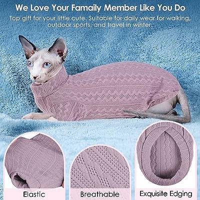 Dinosaur Design Sphynx Hairless Cat Clothes Cute Breathable Summer Cotton Shirts Cat Costume Pet Clothes,Round Collar Kitten T-shirts with Sleeves