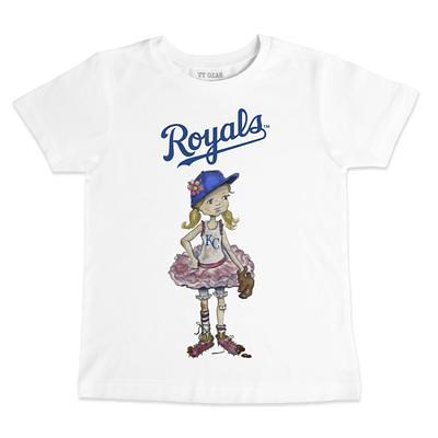 Youth Tiny Turnip White Kansas City Royals Sundae Helmet T-Shirt