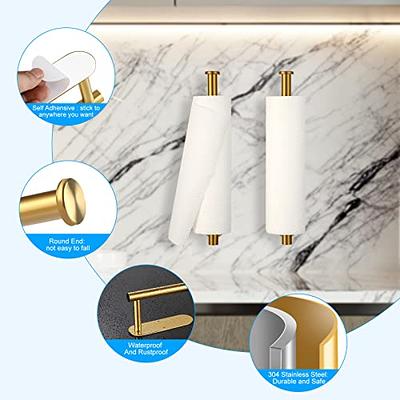 Paper Towel Holders Wall Mount Under Cabinet 13.2In Self Adhesive Drilling Paper  Towel Rolls SUS304 Stainless Steel Vertically Horizontally for Kitchen  Bathroom Door Inside Outside Rustproof Rack - Yahoo Shopping