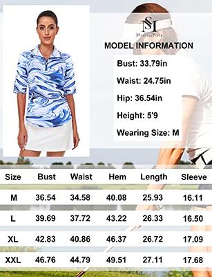 Misyula Golf Polo Shirts for Women Half Sleeve,Moisture Wicking Fast Dry  Tennis Shirt Quarter Zip Up Workout Athletic Tops Training Jogging Biking  Yoga Sportswear Blue Print XXL - Yahoo Shopping