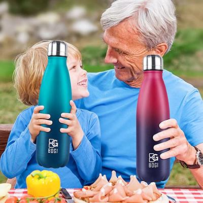 Super Sparrow Water Bottle Stainless Steel - Metal Water Bottle - 500ml -  Insulated Water Bottles - Water Bottle with Straw Lid - BPA Free Kids Water