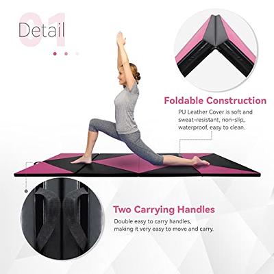 Bi-Fold Folding Exercise Mat - Black