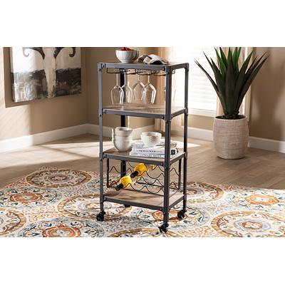 Baxton Studio Dallan Kitchen Cart Black Yahoo Shopping