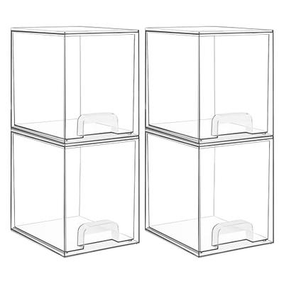 Vtopmart 7.6 H Clear Stackable Storage Drawers, 4 Pack Plastic Organizers  Bins for Skincare, Cosmetics, Beauty Supplies,Ideal for Vanity,  Bathroom,Kitchen Countertop,Cabinet Organization - Yahoo Shopping