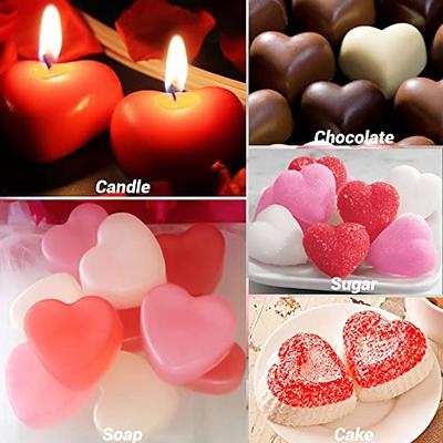 3D Heart Candle Mold, 2 Pcs Silicone Mold for Candle Making