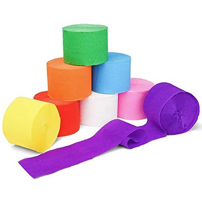  Crepe Paper Streamers (656ft x 1.8inch) - 8 Rolls & 8 Balloons  - Purple Party Streamers for Birthday Party Decorations, Backdrop, Arts &  Crafts
