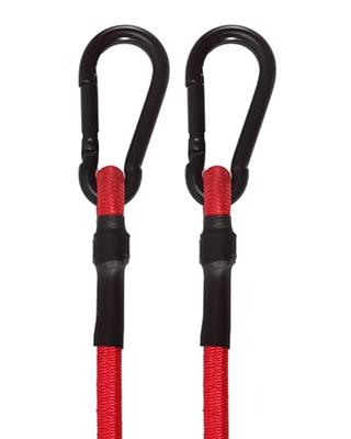 SDTC Tech 36 Inch Bungee Cord with Carabiner Hook | 2 Pack Superior Latex  Heavy Duty Straps Strong Elastic Rope Locks onto Anchor Points of Luggage