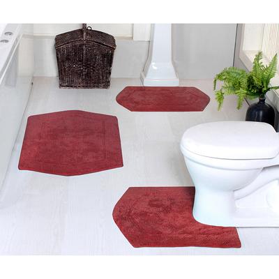 Non Slip Cotton Bath Mat Set Of 2, Soft & Absorbent Bathroom Rugs