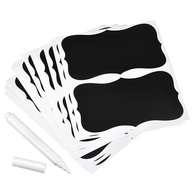 Wrapables Chalkboard Labels / Chalkboard Stickers with White Liquid Chalk  Pen