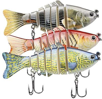 Fishing Lures Topwater Bass Trout Bait 3 PCS Multi Jointed