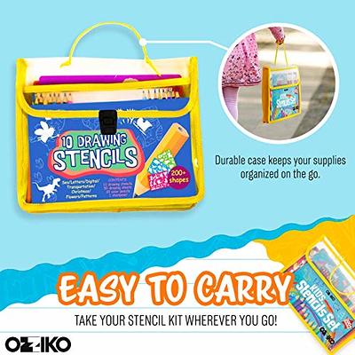 Ozziko Stencils for Kids, Tracing Arts and Crafts Supplies Kit, Gift for  All Ages Boys and Girls, Includes Number, Dinosaur, Animal, Alphabet Letter  Stencils and Carrying Case - Yahoo Shopping