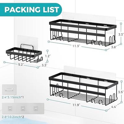  EAGMAK 2 Pack Transparent Shower Caddy Adhesive for Replacement,  No Drilling , Soap Holder, Bathroom Storage Shelves and Kitchen Racks :  Home & Kitchen