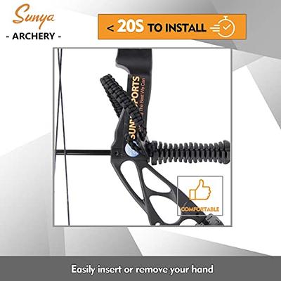 Bow Wrist Sling, Adjustable Durable Leather Compound Bow Wrist Sling. (1pc,  Black) -z