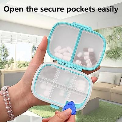 Travel Pill Organizer Rhinestones Moisture Proof 8 Compartment for