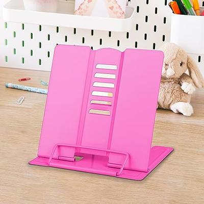 Honagu Mini Book Stand Book Holder Metal Desk Book Stand for Reading Hands  Free, Adjustable Cookbook Documents Holder, Portable Bookstand for Music  Books, Textbook, Recipe,Tablet, Ipad(Rose Red) - Yahoo Shopping