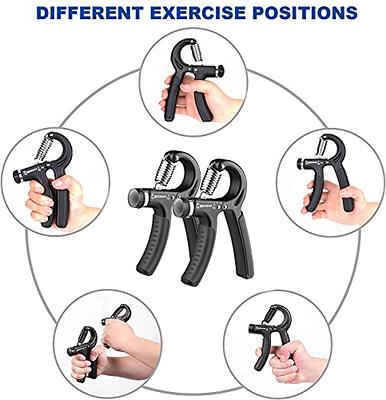 Grip Strength Trainer, Hand Grip Exerciser Strengthener with Adjustable  Resistance 11-132 Lbs (5-60kg), Forearm Strengthener, Hand Exerciser for