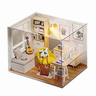 AZURAOKEY Study Room 3D DIY Miniature Dollhouse Kit, 1:32 Scale Creative  Room Mini Wooden Doll House with Furniture Plus Dust Proof for Kids Teens  Adults - Yahoo Shopping