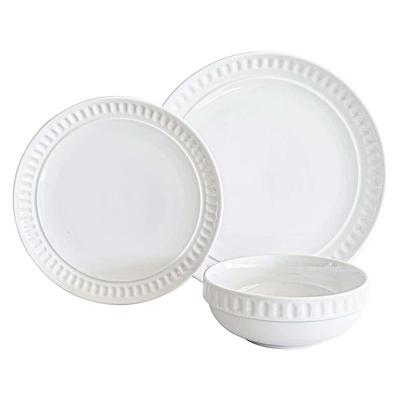 MALACASA 24-Piece White Porcelain Dinnerware in the Dinnerware