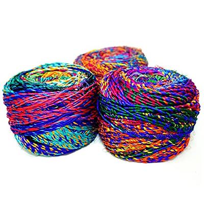 Rainbow Cotton Knitting/crochet Yarn 100 G/skeinmulticolored Milk